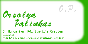 orsolya palinkas business card